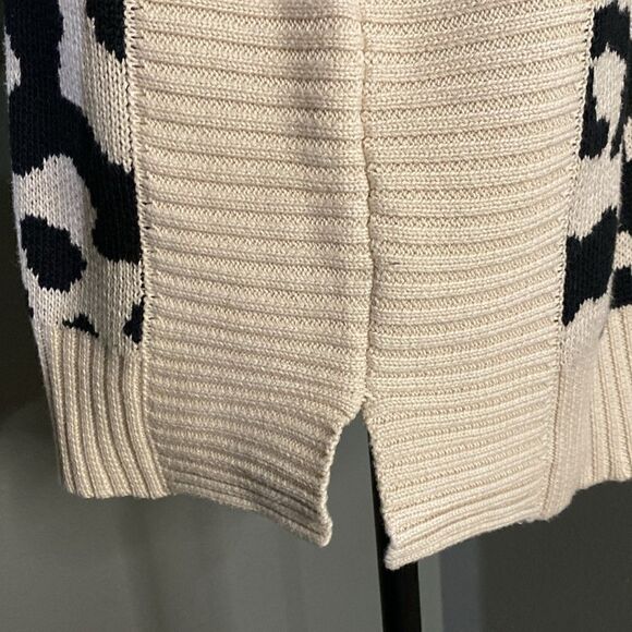 Nine West leopard Print Knit Sweater Tunic Turtleneck - Picture 9 of 14